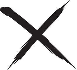 X vector cross doodle icon.eps