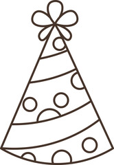 Illustration of party hat vector