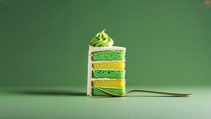 green apple on a white background