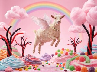 Flying Goat in Candy Cloudland