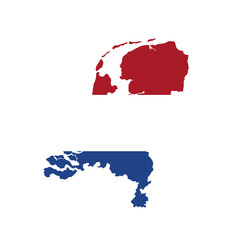 Map of NETHERLANDS with Flag on Body Isolated on Transparent Background