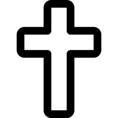 Obraz premium Religion cross icon vector illustration on white background