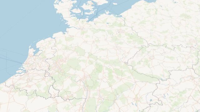 Germany Highlighted on World Map, Dark Background