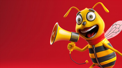 A stylish bee warning of danger