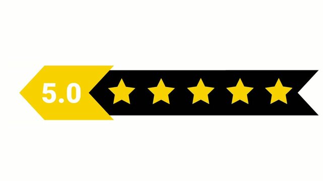E-commerce Product Review Animation - 5 Star Rating Filling
