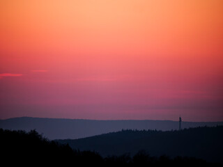 sunset in the mountains