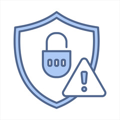 Risk Mitigation Blue Icon Vector Illustration