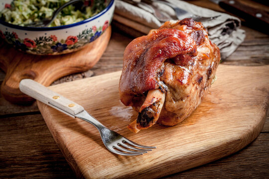 Roast pork knuckle.