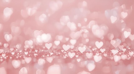 Romantic macro heart bokeh background with space for overlay text.