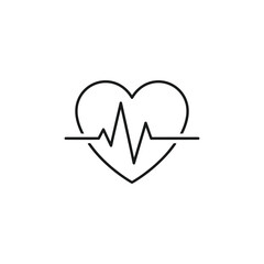 Heart Health ECG Vector Illustration