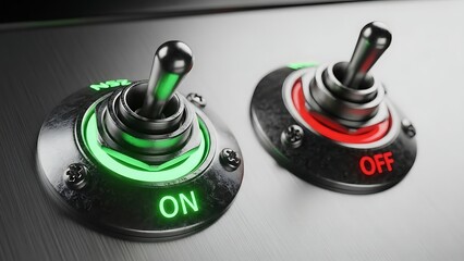 Two switches in on and off positions
