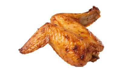 Deliciously seasoned chicken wings on black