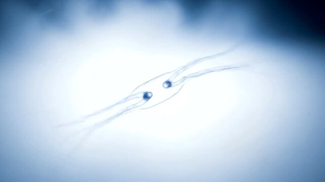 Giardia Lamblia Parasite Protozoa Microscopic View.