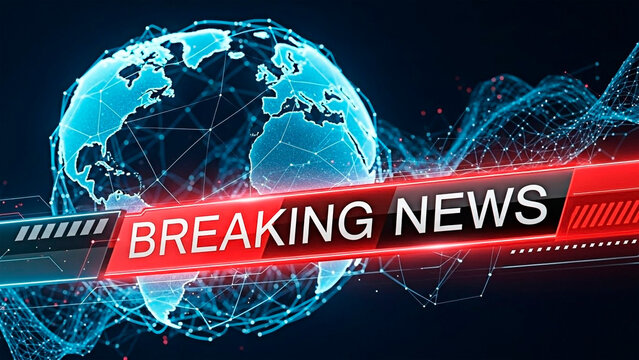 Breaking News Banner Illustration for the Concept of Current Events.