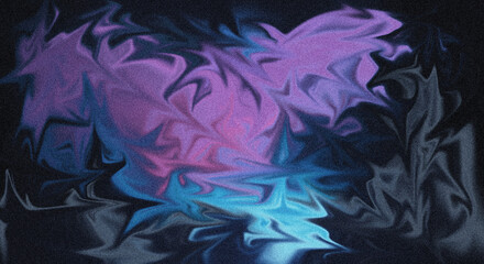 Abstract brain neural network glowing in purple and blue neon lights on dark fabric texture futuristic concept