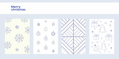 Festive christmas patterns and holiday greetings in a simple elegant design © Bipul