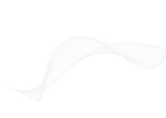 Translucent Abstract Wave Curve on White