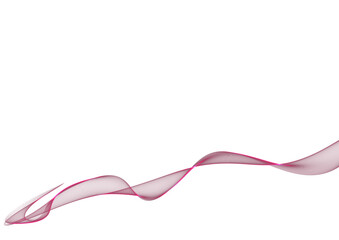 Pink and Purple Ribbon Wave on White