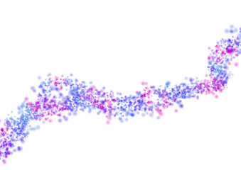 Colorful Curved Scatter Plot on White