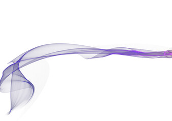 Elegant Purple Smoke Swirl on White
