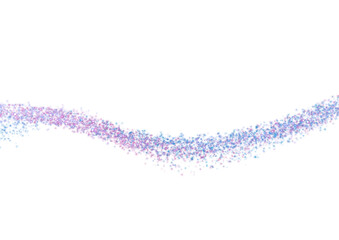 Multicolored Particle Wave Pattern on White