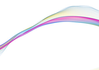 Multicolored Flowing Wave Layers on White