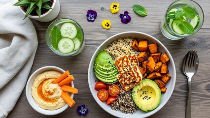 Fresh Farm Vegetables and Eggs Rustic Kitchen Still Life