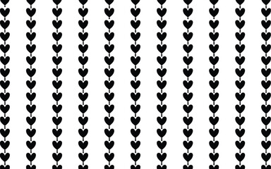 Bold Black Heart Stripe Pattern for Modern Valentine and Romantic Theme Design