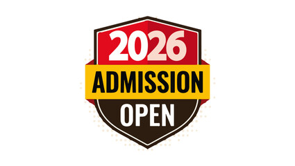 2026 Admission Open Badge Design for Educational Promotion, 2026 admission open, admission open 2025, education admission badge, school admission poster, college admission design,
