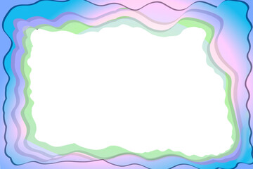 wavy layered frame with colorful gradation
