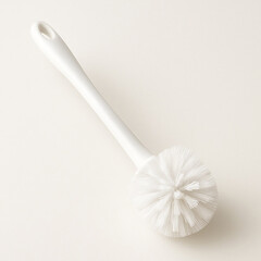 Cotton swabs and a single silver metal spoon tool are isolated on a white background as clean kitchenware equipment