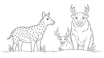 Fototapeta premium Majestic bull standing proudly with curved horns and strong physique