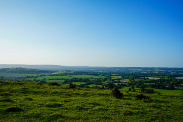 Fototapeta premium Vast open countryside view in the South of England 