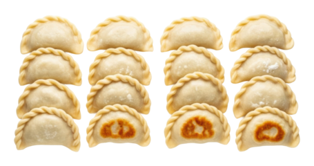 Delicious dumplings kitchen food bright lighting isolated on transparent background