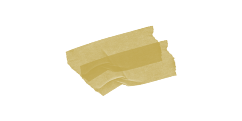 Crumpled yellow masking tape isolated on black torn edges textured adhesive strip old grunge style vintage repair