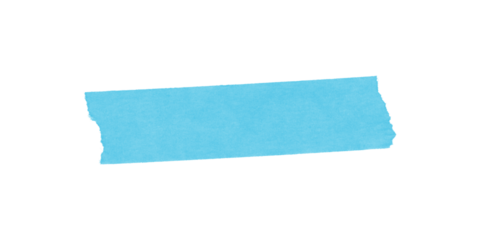 Vibrant teal blue painter s tape strip with rough torn edges isolated on stark black Essential graphic element for