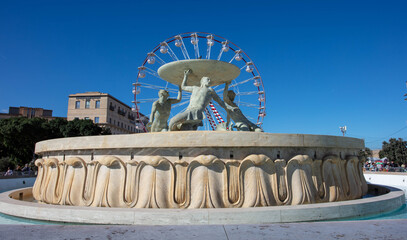 The Triton Fountain in Valletta Malta