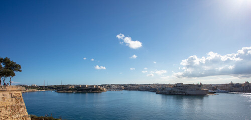 A View from Valletta to The Three Cities Malta
