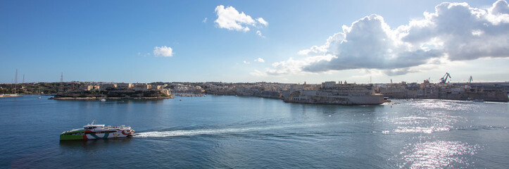 A View from Valletta to The Three Cities Malta