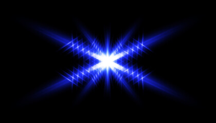 Blue Light Optical Lens Flare