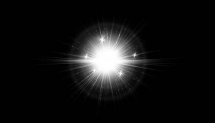 Bright Sunburst Lens Flare Overlay
