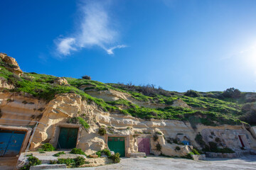 The Cave Boat Houses at San Filep Gozo Malta