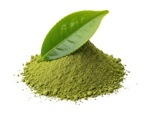Matcha powder benefits japan food product natural health isolated on transparent background