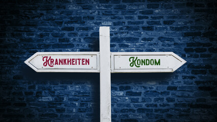 Signposts the direct way to condoms versus diseases