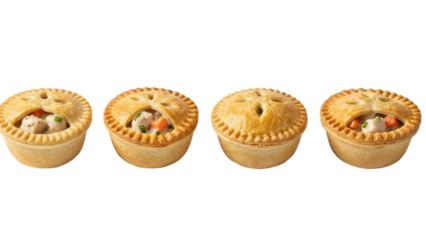 Delicious chicken pot pies kitchen food home isolated on transparent background