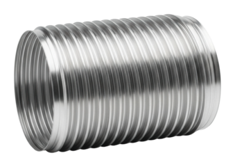 Metal pipe component for industry applications workshop product isolated on transparent background