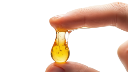 Extracting honey from a drop kitchen table food bright light isolated on transparent background