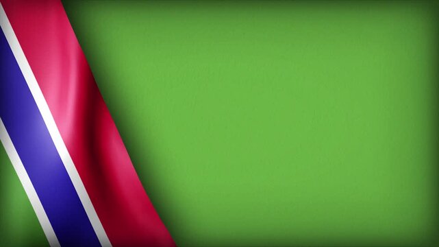High Quality National Animated Background with Wavy Flag of GAMBIA