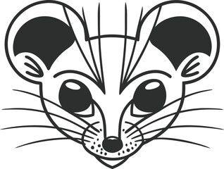 mouse icon silhouette vector illustration
