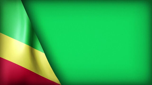 High Quality National Animated Background with Wavy Flag of CONGO